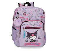 Sanrio Kuromi Retropop Mochila Escolar Adaptable a Carro Morado 30x38x12 cm Poliéster 13,7L