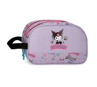 Sanrio Kuromi Retropop Neceser Dos Compartimentos Adaptable Morado 26x16x11 cm Poliéster
