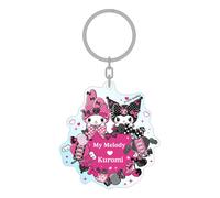 Sanrio llavero pink black party series my melody & kuromi 7 cm