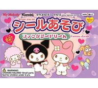 Sanrio My Melody Kuromi - Pegatina 62 pegatinas y 4 escenas con página para colorear 1 escena, 8.3 pulgadas x 5.8 pulgadas