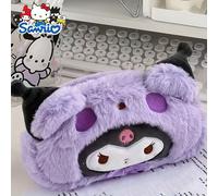 Sanrio, Nueva Estuche de Felpa Kuromi Cinnamoroll My Melody, Bolso de Papelería, Se Enviará Un Estilo de My Melody, Diseño de Imagen , Estuche de Felpa Rosa, Adecuado para Tipos de Bolígrafos