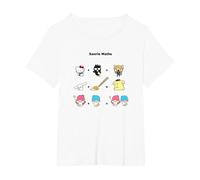 Sanrio Personajes Hello Kitty Matemáticas Linda Broma Divertida Camiseta, Mujer Tallas Grandes, Blanco, 2XL Grande
