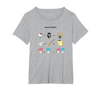 Sanrio Personajes Hello Kitty Matemáticas Linda Broma Divertida Camiseta, Mujer Tallas Grandes, Gris Jaspeado, 5XL Grande