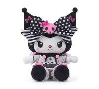 Sanrio Sakami - Peluche Kuromi de 35 cm, edición Pink Black Party - Peluche Oficial Sanrio para niños y coleccionistas