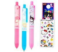 Sanrio Sanrio Stationery - Juego de 3 lápices mecánicos con calcomanías My Melody, Kuromi, Cinnamoroll Plus, más | Sanrio Stationery para niños y niñas