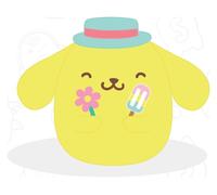 Sanrio Squishmallow Plush Figure Hello Kitty And Friends Seize The Moment Pompom