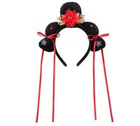 SANRLO Diadema estilo chino, accesorios para el cabello para mujer, rojo, 1 unidad (paquete de 1), mujer, niñas, mujeres, festivales, bodas, cumpleaños, fiestas