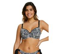 Sans Complexe At The World'S End_78hak54 Parte Superior de Bikini, Estampado Animal Negro, 100D para Mujer