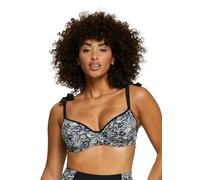 SANS COMPLEXE At The World'S End, Parte Superior de Bikini Mujer, Imprimé Animal Noir,