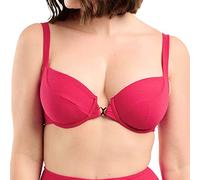 Sans Complexe Bain Glamourous Textured Bikini Top, Cerise, 34C Women's