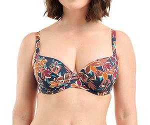 Sans Complexe Bain Staycation Bikini Top, Floral Print Blue, 80C Women's