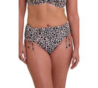 Sans Complexe Bañador de Cintura Alta Samoa Negro, Linen Animal Print, 48-50