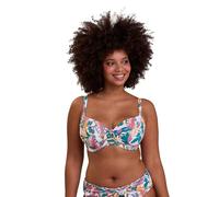 Sans Complexe Fidji Top de Bikini, White Exotic Print, 85D Mujeres