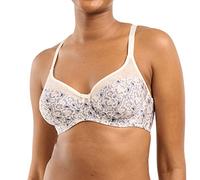 Sans Complexe Complice Full Coverage Bra, Floral Print Ivory/Blue, 100C Women's
