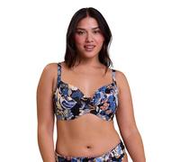 Sans Complexe Fidji Top de Bikini, Black Exotic Print, 90E Mujeres