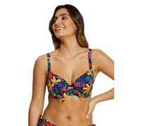 SANS COMPLEXE Island Dream, Parte Superior de Bikini Mujer, Florale Noir,