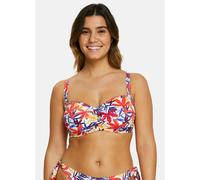 SANS COMPLEXE Sujetador de bikini bandeau Island Dream. Color Estampado floral blanco