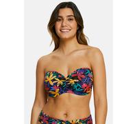 SANS COMPLEXE Sujetador de bikini bandeau Island Dream. Color Estampado floral negro