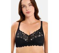 Sans Complexe - Sujetador copa completa con bordado para mujer, talla 95E, color negro
