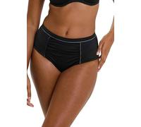 Sans Complexe, Traje de baño, Bragas de Cintura Alta, Modelo de Forma de Speekaboo, Mujer, línea de Escultura y Camisetas Muy Femeninas, 46-48, Negro