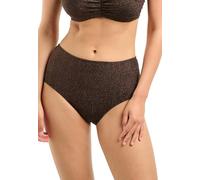 Sans Complexe, Traje de baño, Bragas de Cintura Alta, Modelo de reflexión, Mujer, su Malla con acogida Dorada Que brillará su Tez por el Agua, 50-52, Negro