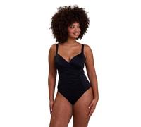 Sans Complexe -Traje de baño de una Pieza con Aros Aruba-Negro, Negro, 90D