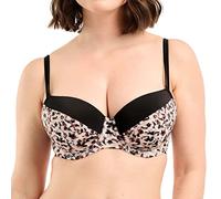 Sans Complexe, Trajes de baño, Soporte Entre paréntesis con Refuerzo, Modelo de estadía de Atardecer, Mujer, patrón cautivador se Juega para un Aspecto audaz, 90d, Arena Estampada de Animales Negros