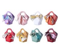 Sansam 12 bolsas de regalo de cuero, pequeñas bolsas de cuero para dulces de boda para recuerdos de fiesta, bolsa de regalo reutilizable para baby shower, Navidad, Halloween