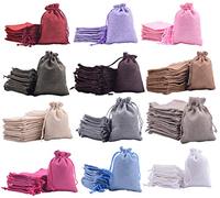 Sansam 24 bolsas de arpillera con cordón y forro mixto de 15 x 20 cm, bolsas de arpillera, bolsas de joyería, bolsas de recuerdos de boda, embalaje de joyas, bolsas de regalo