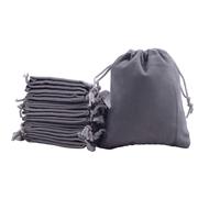 Sansam 50pcs grey Drawstrings Velvet Bags for Jewelry gift Wedding Favors candy Bags Party Favors 40x48