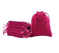 Sansam 50pcs Rose Drawstrings Velvet Bags for Jewelry gift Wedding F
