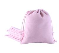 SANSAM Bolsas de regalo de terciopelo con cordón, 20 bolsas de terciopelo rosa con cordón de 4.8 x 6.0 pulgadas para joyas
