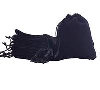 Sansam - Bolsas de regalo de terciopelo con cordones de ajuste, bolsas de joyería para regalos de boda, bolsas de dulces, recuerdo de fiesta, 2.0''x2.8'', Negro