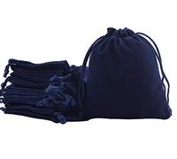 Sansam bolsas de regalo de terciopelo de varios tamaños y colores con cordones, bolsas de joyería para regalos de boda, bolsas de caramelo, recuerdos de fiesta, 2.8x3.6'', Marino