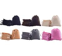 Sansam bolsas de regalo de terciopelo de varios tamaños y colores con cordones, bolsas de joyería para regalos de boda, bolsas de caramelo, recuerdos de fiesta, 5.2x7.2'', Mixto