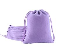 SANSAM Bolsas de regalo grandes de terciopelo con cordón, 10 bolsas de terciopelo con cordón de lavanda de 6.0 x 8.0 pulgadas, bolsas de joyería de tela de tarot