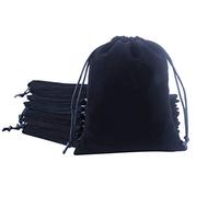 SANSAM Bolsas de regalo grandes de terciopelo con cordón, 10 bolsas de terciopelo con cordón negro de 8.0 x 10.0 pulgadas, bolsas de joyería de tela de tarot