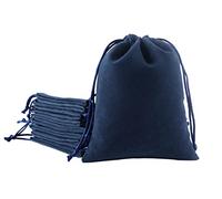 SANSAM Bolsas de regalo medianas de terciopelo con cordón, 10 bolsas de terciopelo azul marino con cordón de 5.2 x 6.8 pulgadas, bolsas de joyería de tela de tarot