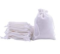 Sansam - Bolsas pequeñas de 9 x 12 cm, con cordón y forro para joyas de boda, 50 unidades