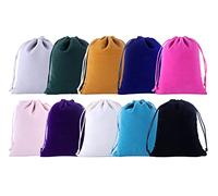 Sansam Pequeñas bolsas de regalo de terciopelo con cordón, 20 bolsas de joyería de tela de terciopelo con cordón mixto de 4.0 x 4.8 pulgadas