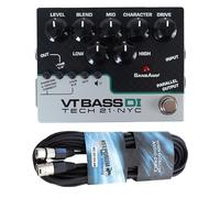 SansAmp Character VT Bass DI Preamp Pedal de efectos + cable keepdrum XLR