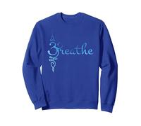 Sánscrito Zen Yoga Meditación Respiración Símbolo Sudadera, Unisex para Adultos, Azul Real, XL