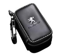 SANSHAOS Llavero de Coche Reemplazo Accesorios para Peugeot 3008 508 408 505 208 2008, Keychain Ligero Resistente para Hombres y Mujeres,Black-OneSize