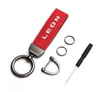 SANSHAOS Llavero de Coche Reemplazo Accesorios para Seat Leon, Keychain Ligero Resistente para Hombres y Mujeres,Red