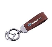 SANSHAOS Llavero de Coche Reemplazo Accesorios para Volvo S90 S60 XC60 XC40 V40 V60 S60 S80 XC90 S40, Keychain Ligero Resistente para Hombres y Mujeres,Brown