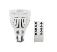 SANSI Bombilla de cultivo de 10 W, A19 E27, espectro completo, para plantas de interior, con control remoto, regulable y encendido y apagado automático