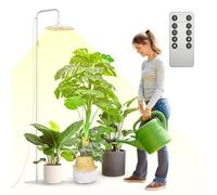 SANSI Lámpara de Cultivo 125W Espectro Completo, 4 Niveles de Brillo para Plantas de Interior, Luz de Crecimiento LED para Semillas y Plantas Pequeñas, 4/8/12H,146-180cm