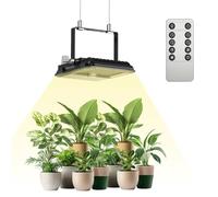 SANSI Lámpara de Plantas 340W, Lámpara LED Cultivo de Espectro Completo 45W, IP65 LED Grow Light para Crecimiento y Floración des Plantas de Interior, PPF: 76 umol/s, Rango de Cobertura: 60 * 60cm