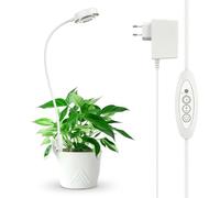 SANSI Lámpara de Plantas, 48 LED Luz de Crecimiento de Espectro Completo 4000K, Lámpara LED Cultivo Interior con Temporizador Automático 3H/6H/12H y 4 de Brillo para Plantas Pequeñas (1Pieza)