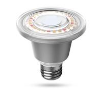 SANSI Lampara LED Cultivo Plantas de Espectro Completo, Bombilla de Crecimiento LED E27 12W, IP65 Impermeable, Tecnológico COC, 90% Ahorro de Energía, Ángulo de Haz 90°